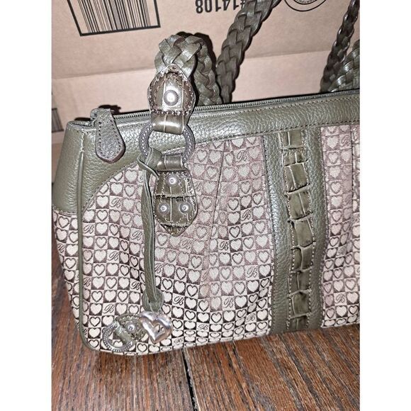 Brighton D451548 Moss Joanna Bag Retired 2010 Purse Handbag Paperwork RARE - Picture 4 of 12
